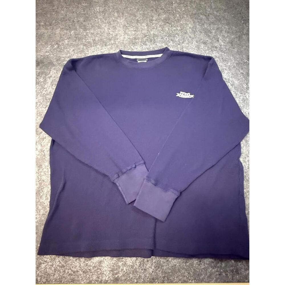 Y2K Vintage Rocawear Crewneck Sweater Mens 2XL Blue Embroidered 100% Cotton